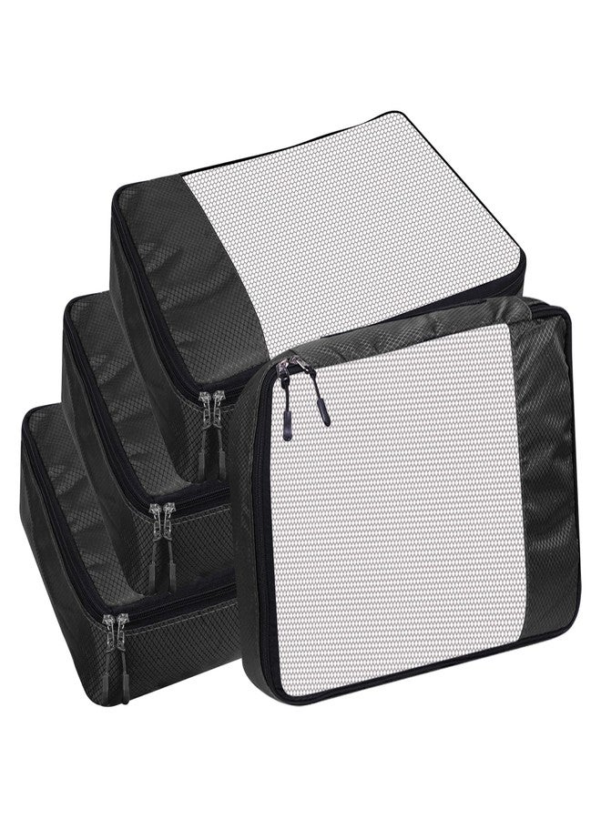 GOMAJO Packing Cube Travel Organizer for Men and Women Luggage Laundry Clothes Storage Pouch (Black, Large) - Image 1